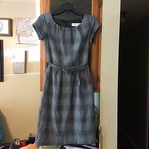 Merona belted dress, plaid size 2